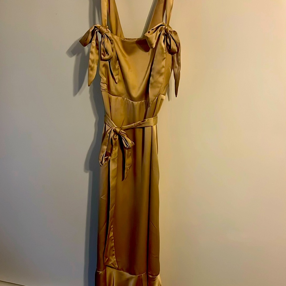Cream silk dress